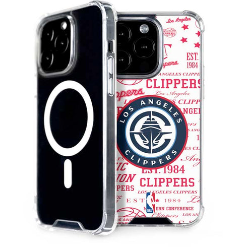 NBA Los Angeles Clippers Blast Logos iPhone 15 Pro MagSafe Case